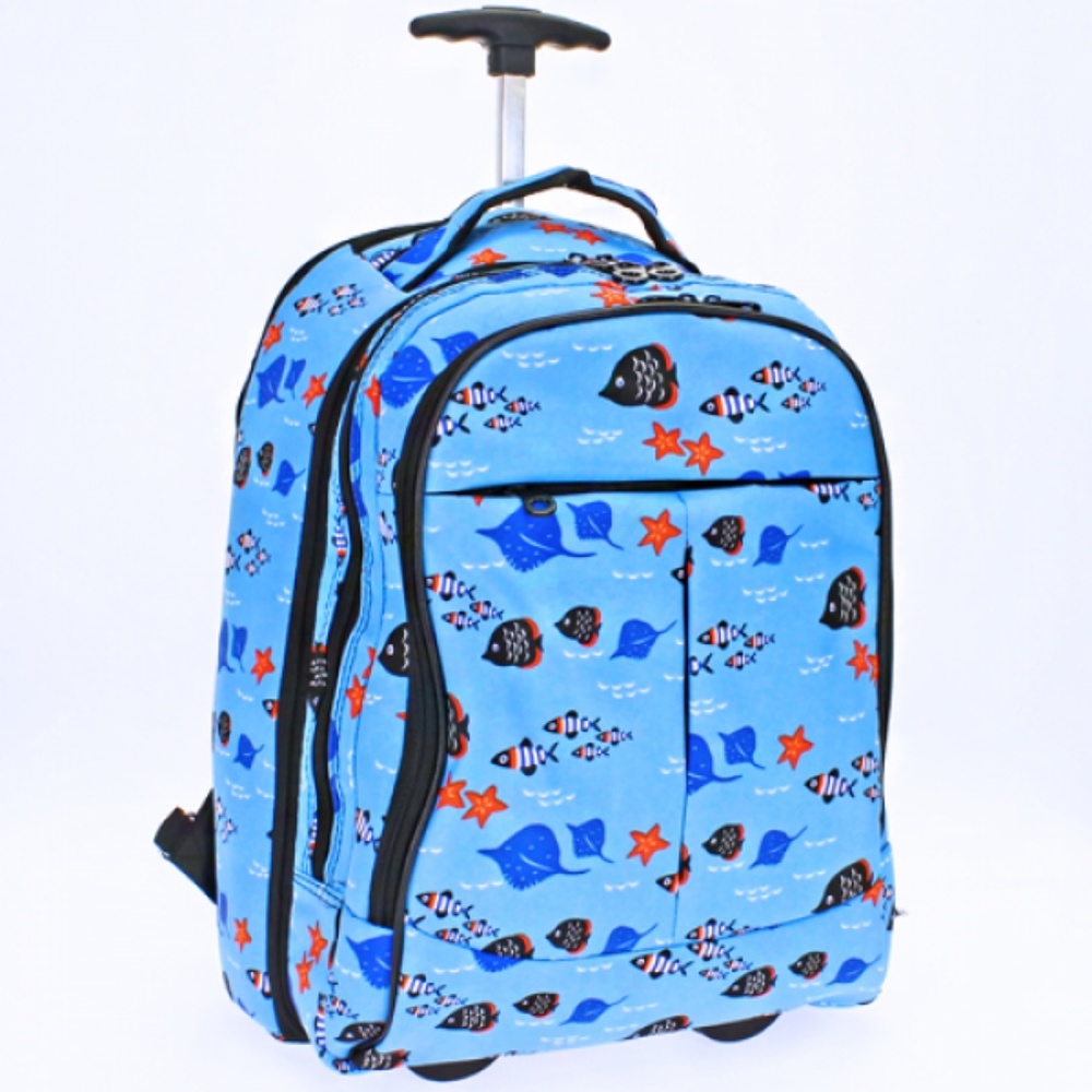Sea Life Rolling Computer Backpack Travel Luggage
